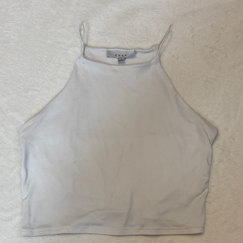White high neck Top